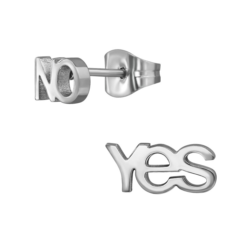 YES Nemesacél Stift Fülbevaló