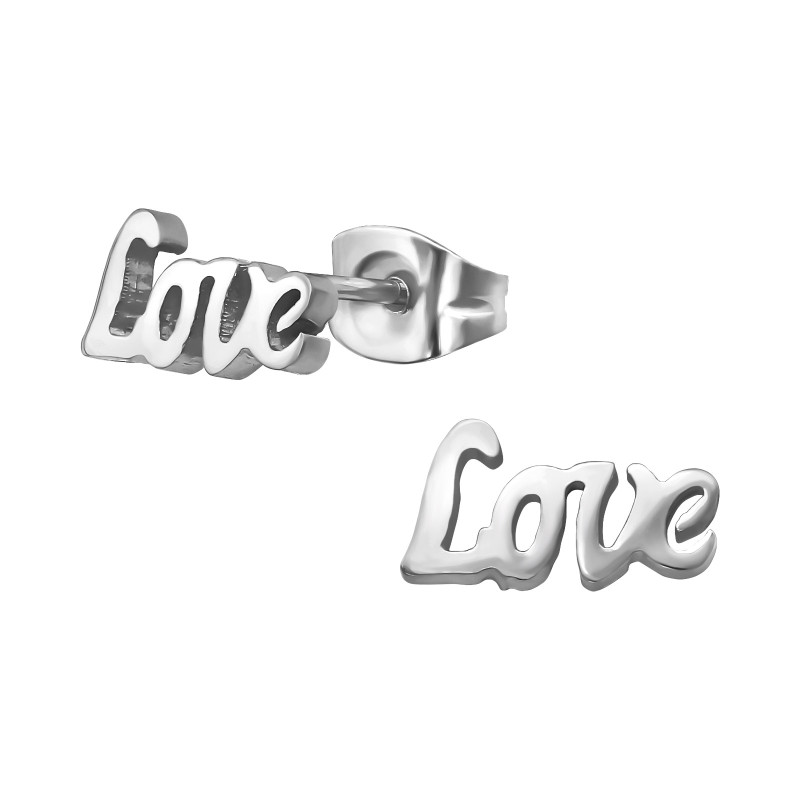 Love lány fülbevaló – rozsdamentes acél, stift