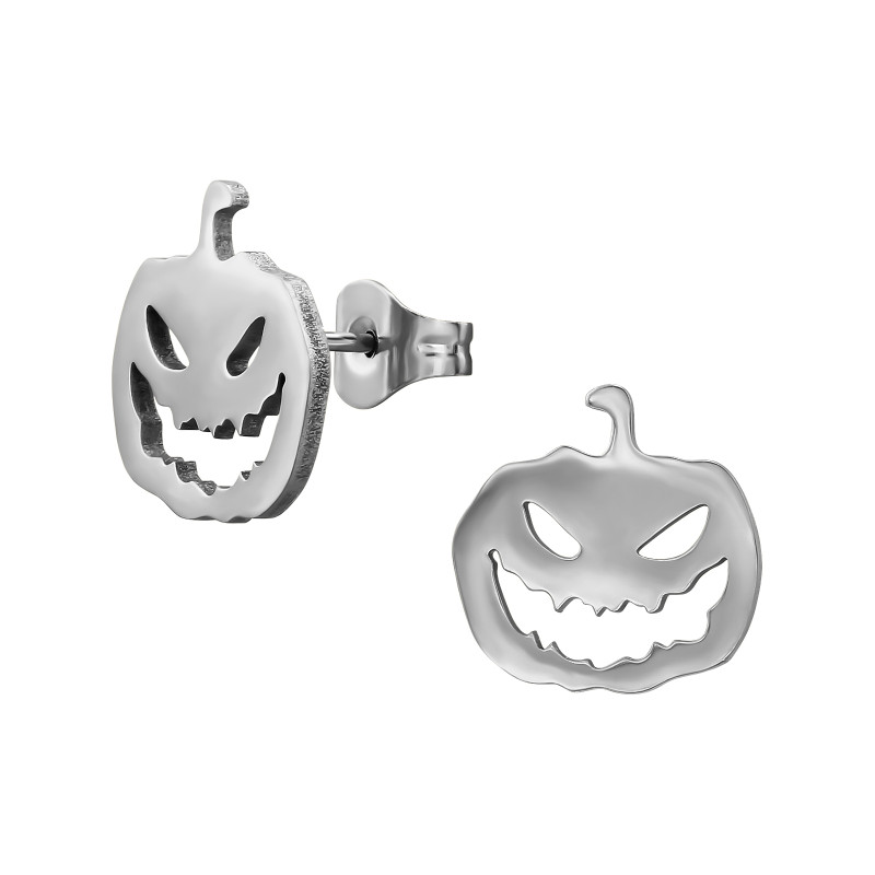 Halloweeni Tök lány fülbevaló – rozsdamentes acél, stift